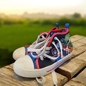Kids Cartoon Character High-Top Sneakers - Multicolor